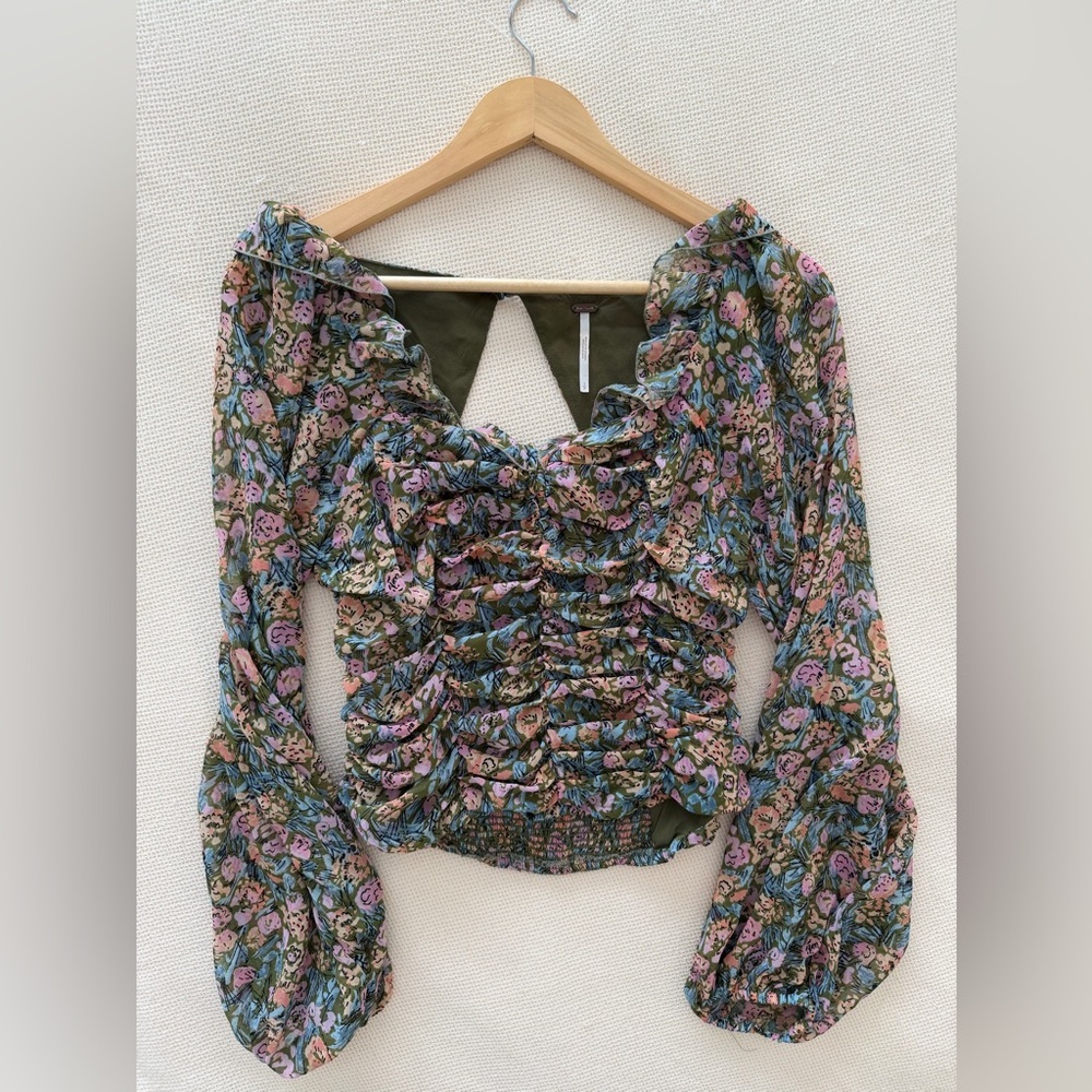 Free People Mabel Ruched Long Sleeve Top - Picture 3 of 8